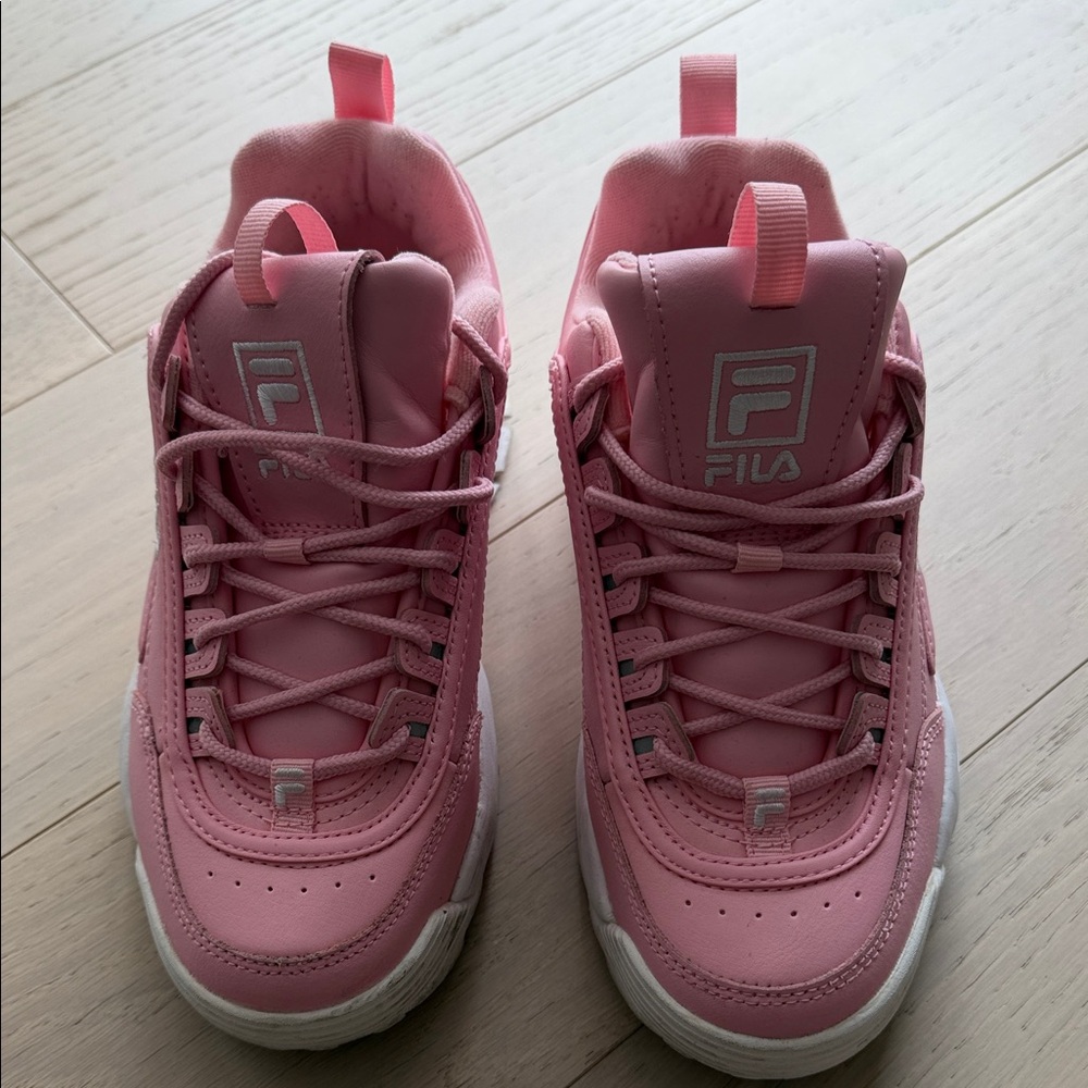 Fila Bubblegum Pink High-Top Sneakers